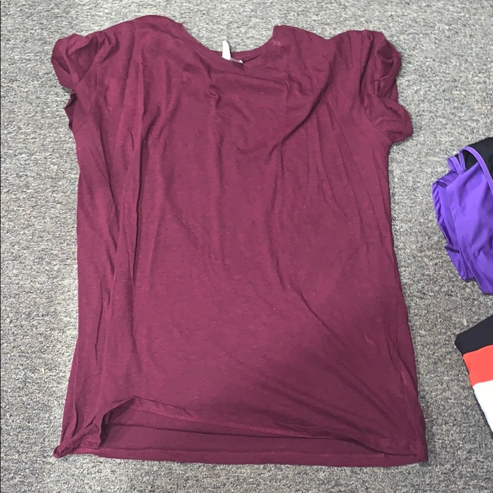 Burgundy T-shirt dress